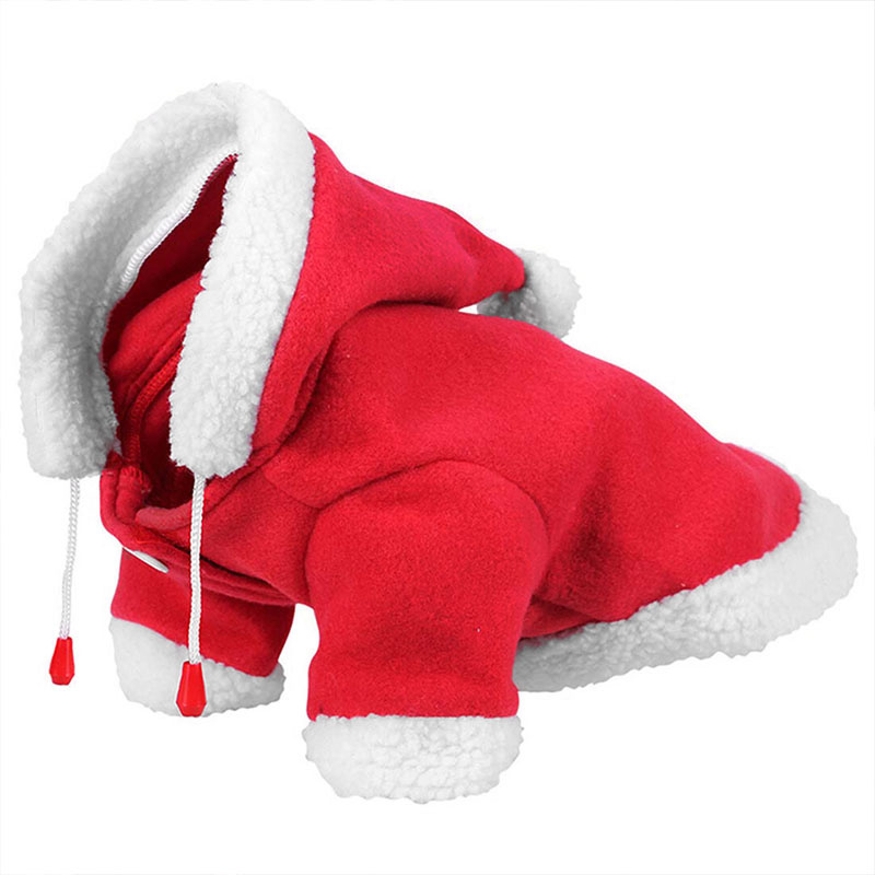 Hundegenser Christmas med hette Rød/Hvit