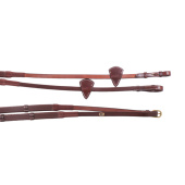 Gummitøyler E-Logo med stoppere Brun/Messing Gummitøyler E-Logo med stoppere Brun/Messing