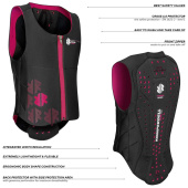 Ryggbeskytter Barn/Junior Ballistic Svart/Rosa Ryggbeskytter Barn/Junior Ballistic Svart/Rosa