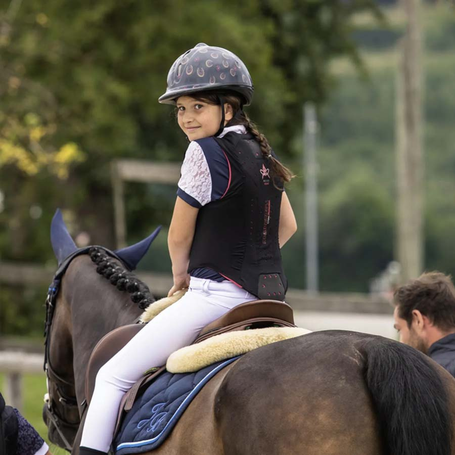 Ryggbeskytter Barn/Junior Ballistic Svart/Rosa