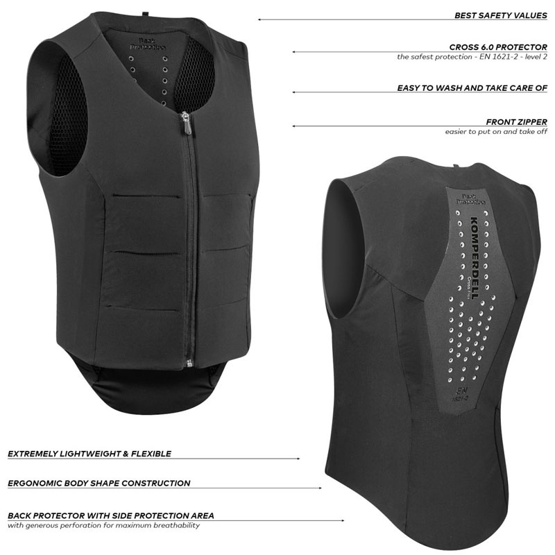 Ryggbeskytter Ballistic Flex Fit Regular Svart/Sølv