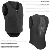Ryggbeskytter Ballistic Flex Fit Regular Svart/Sølv Ryggbeskytter Ballistic Flex Fit Regular Svart/Sølv