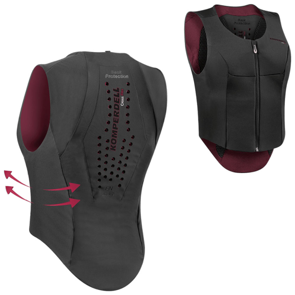 Ryggbeskytter Ballistic Flex Fit Slim Svart/Vinrød
