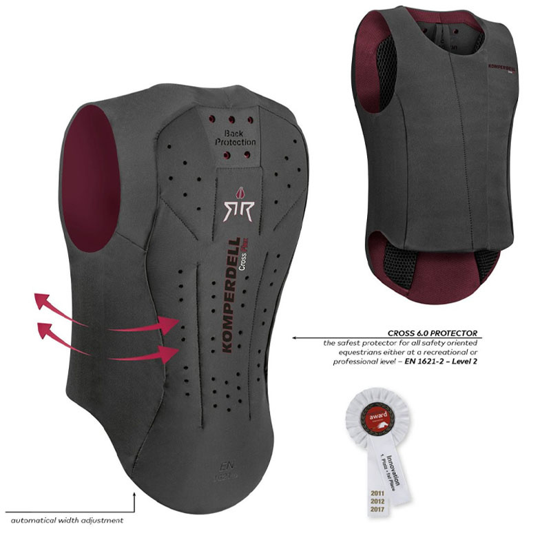 Ryggbeskytter Barn/Junior Ballistic Flex Fit Champion Svart/Vinrød