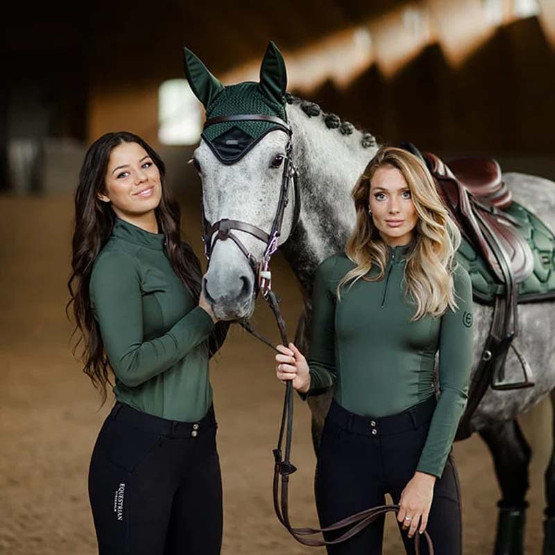 Ridebukse ES Jump Elite Knee Grip Black