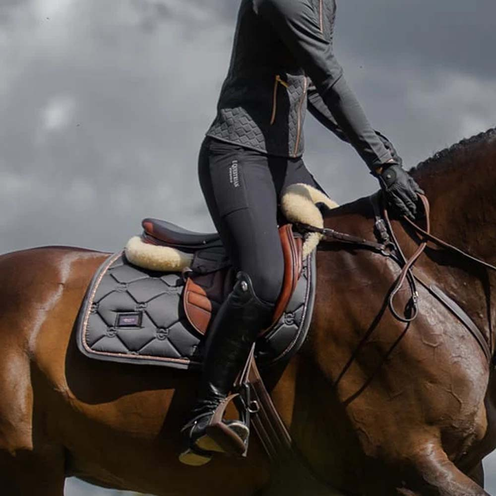 Ridebukse ES Jump Elite Knee Grip Black