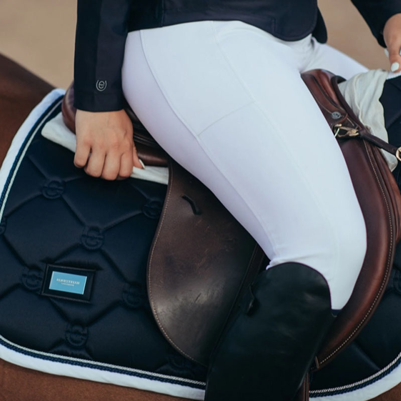 Ridebukse ES Jump Elite Knee Grip White Perfection