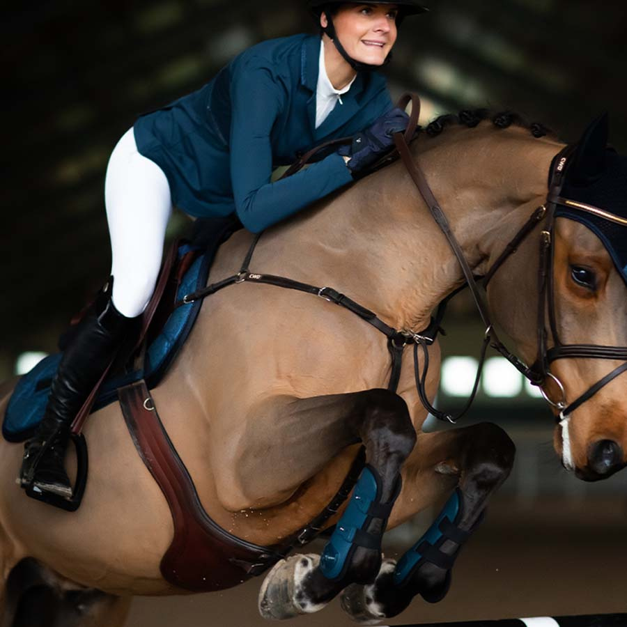 Ridebukse ES Jump Elite Knee Grip White Perfection