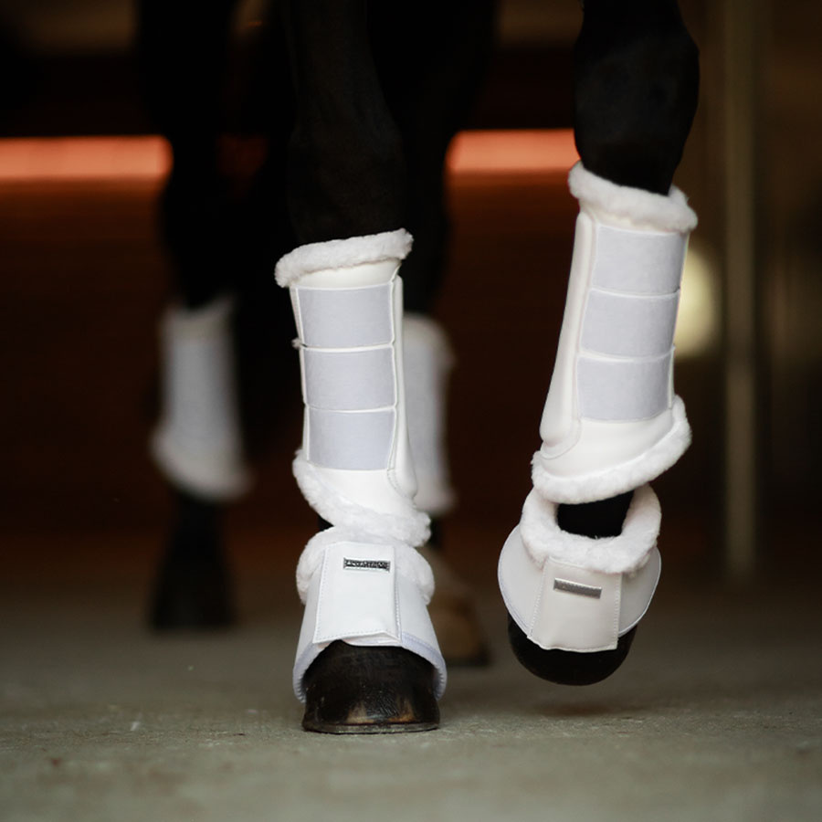 Treningsbeskyttere ES Faux Fur White Silver