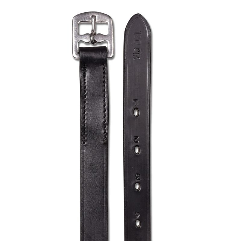 Stigbøylereimer Basic Leather Svart