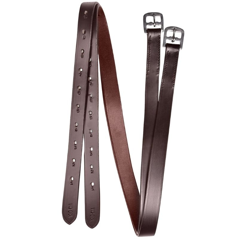 Stigbøylereimer Basic Leather Brun