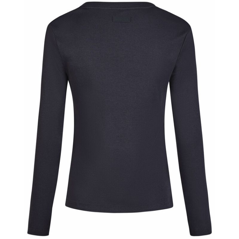 Topp Rib Longsleeve Classic Sports Marineblå