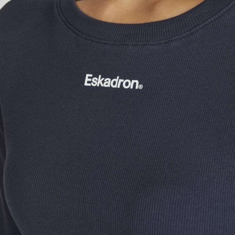 Topp Rib Longsleeve Classic Sports Marineblå