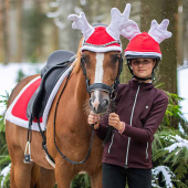 Hjelmoverdrag Christmas Reinsdyrshorn Rød/Hvit Hjelmoverdrag Christmas Reinsdyrshorn Rød/Hvit