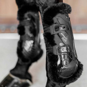 Senebeskyttere Vegan Sheepskin Bamboo Elastic Svart/Svart Senebeskyttere Vegan Sheepskin Bamboo Elastic Svart/Svart