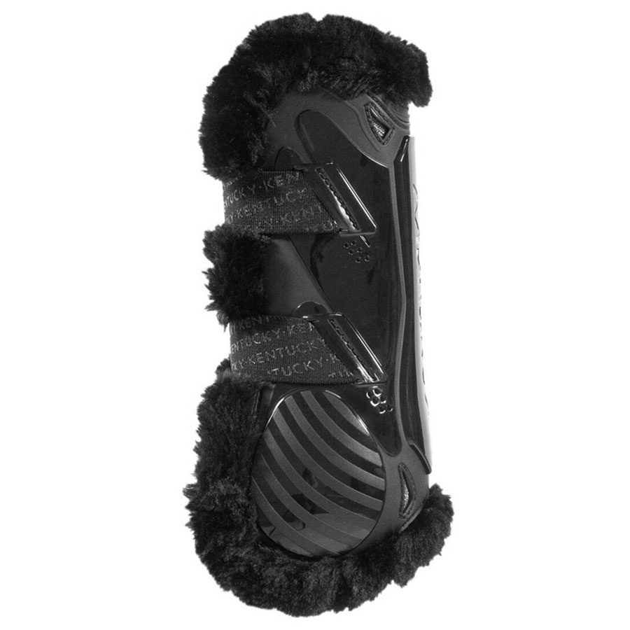 Senebeskyttere Vegan Sheepskin Bamboo Elastic Svart/Svart
