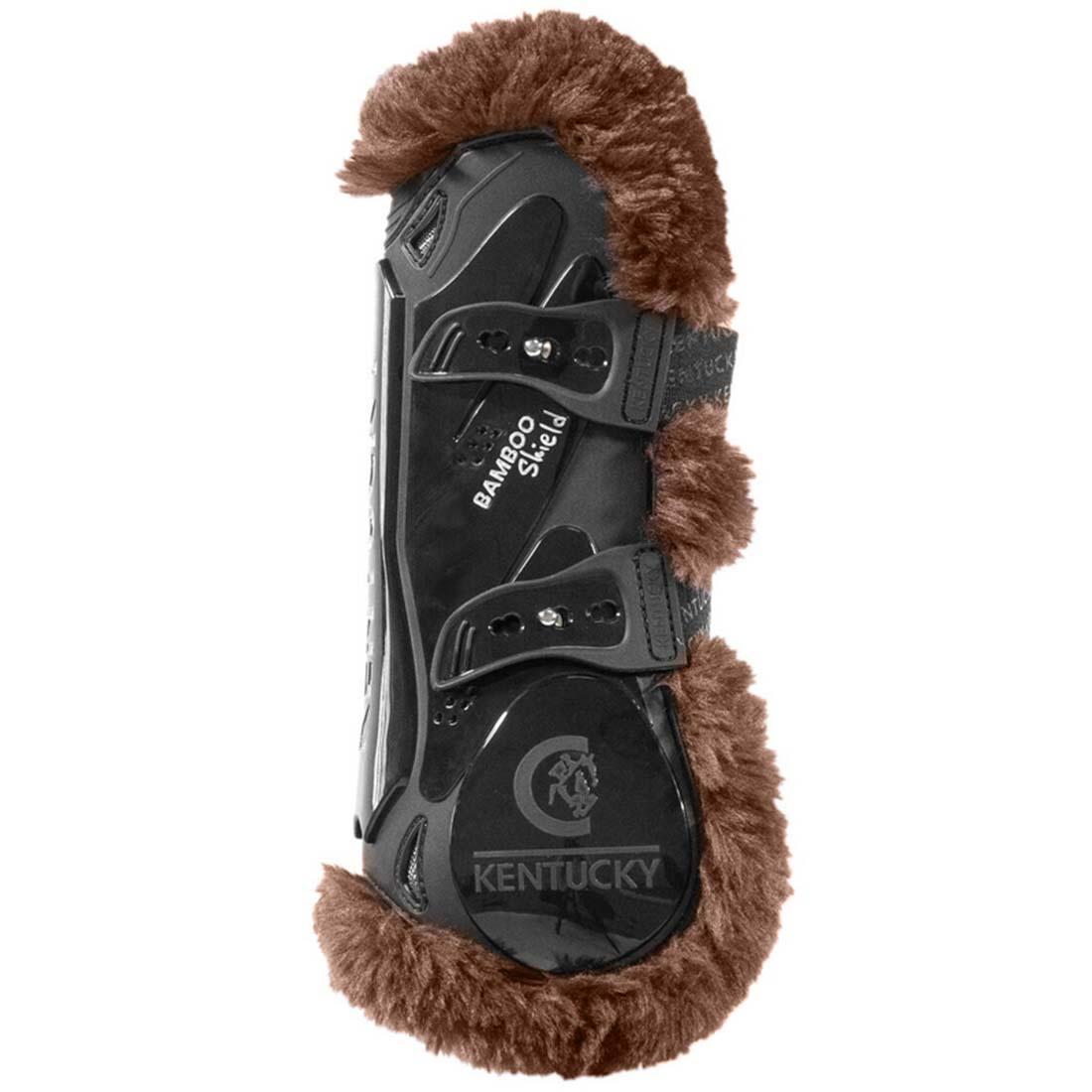 Senebeskyttere Vegan Sheepskin Bamboo Elastic Svart/Brun