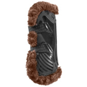 Senebeskyttere Vegan Sheepskin Bamboo Elastic Svart/Brun Senebeskyttere Vegan Sheepskin Bamboo Elastic Svart/Brun