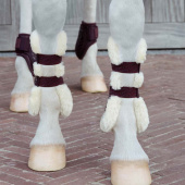 Senebeskyttere Vegan Sheepskin Bamboo Elastic Vinrød Senebeskyttere Vegan Sheepskin Bamboo Elastic Vinrød