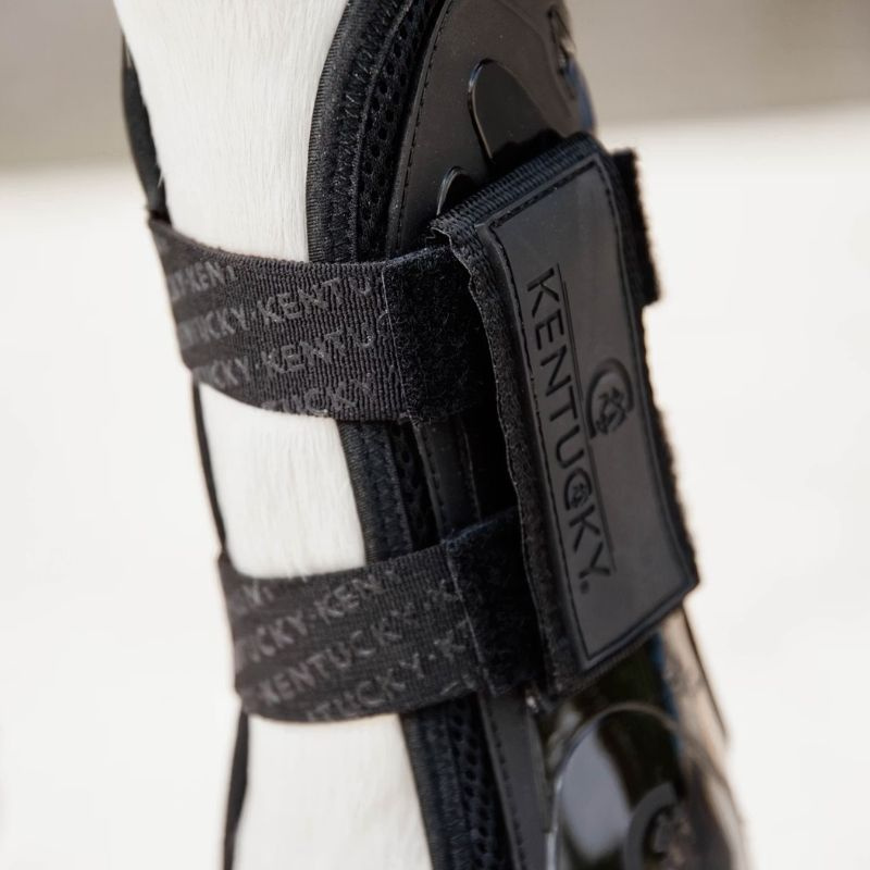 Senebeskyttere Velcro Svart