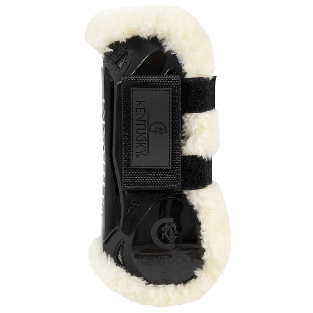 Senebeskyttere Vegan Sheepskin Velcro Svart
