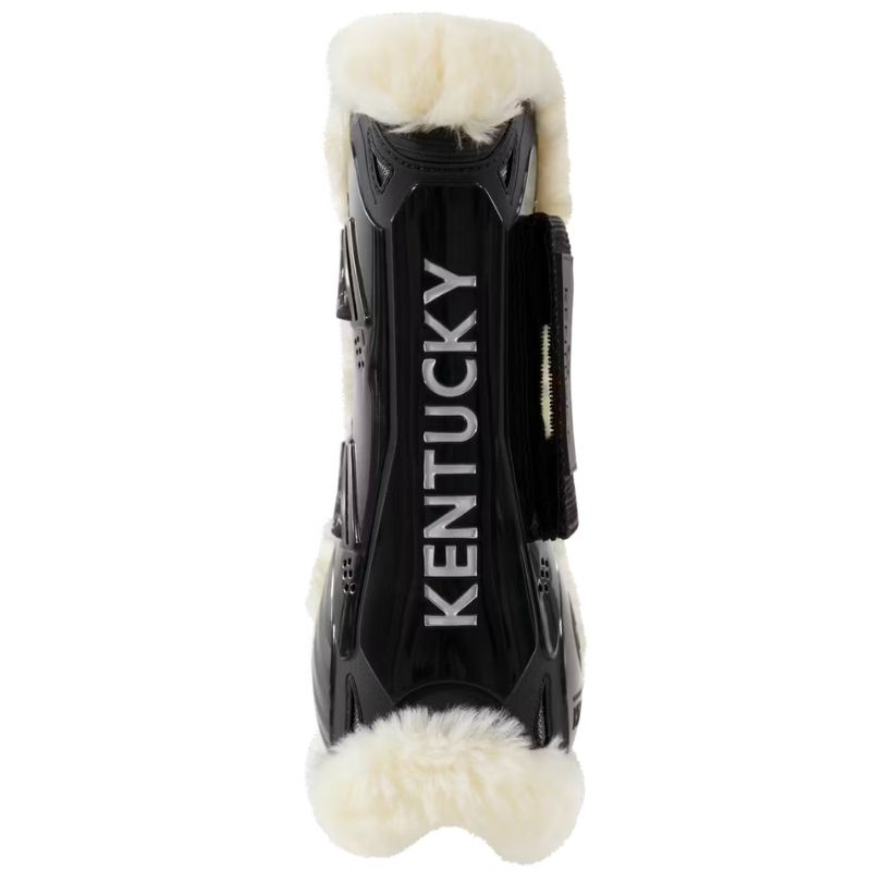 Senebeskyttere Vegan Sheepskin Velcro Svart