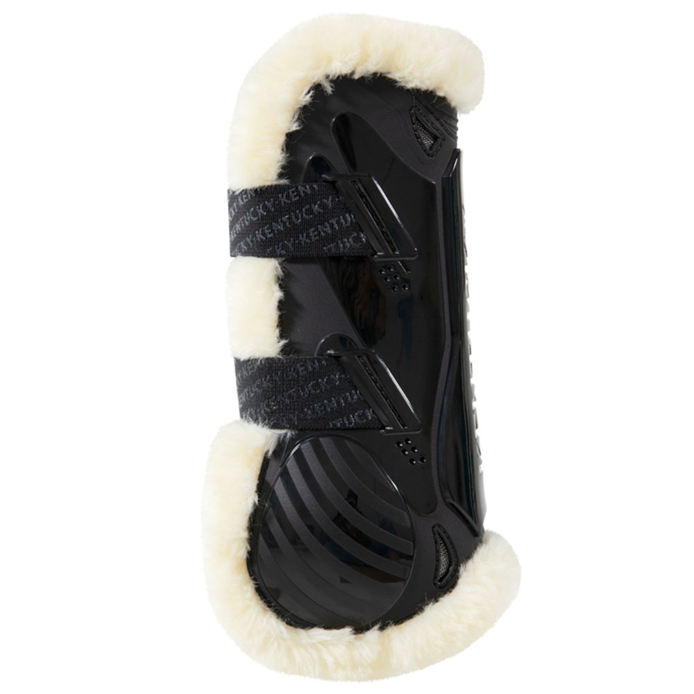 Senebeskyttere Vegan Sheepskin Velcro Svart