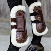 Senebeskyttere Vegan Sheepskin Velcro Brun Senebeskyttere Vegan Sheepskin Velcro Brun