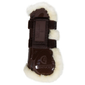 Senebeskyttere Vegan Sheepskin Velcro Brun Senebeskyttere Vegan Sheepskin Velcro Brun