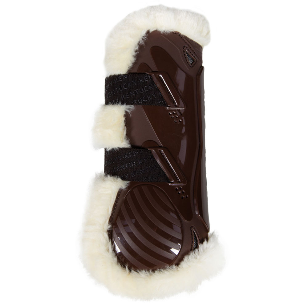 Senebeskyttere Vegan Sheepskin Velcro Brun