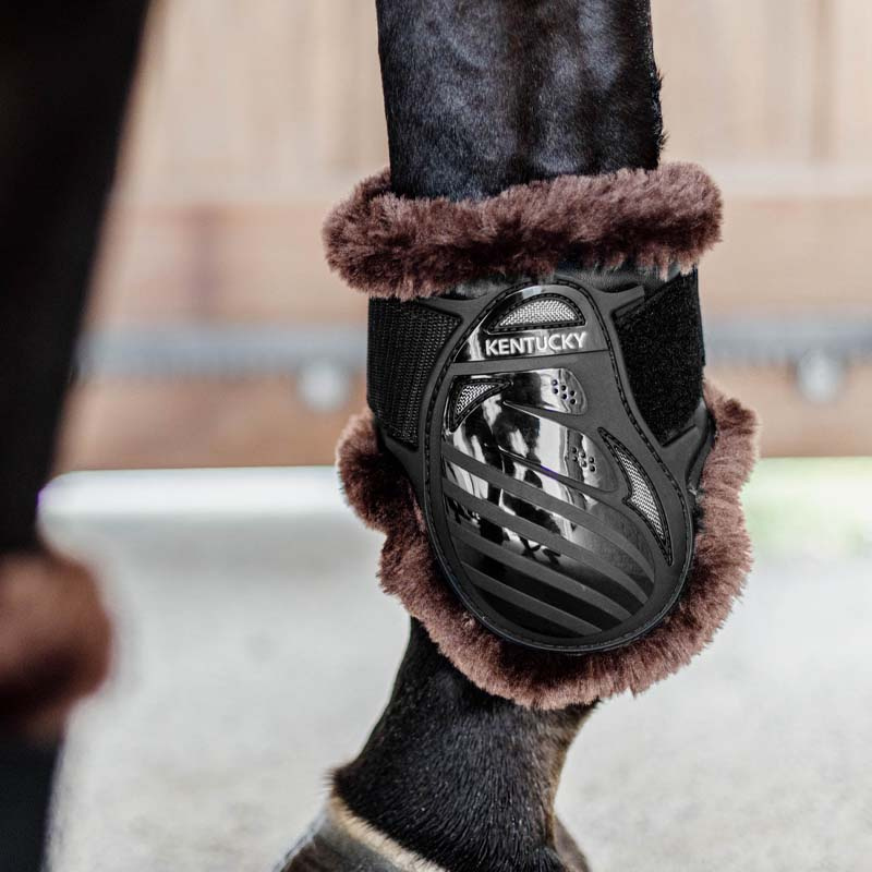 Stryksokker Young Vegan Sheepskin Svart/Brun