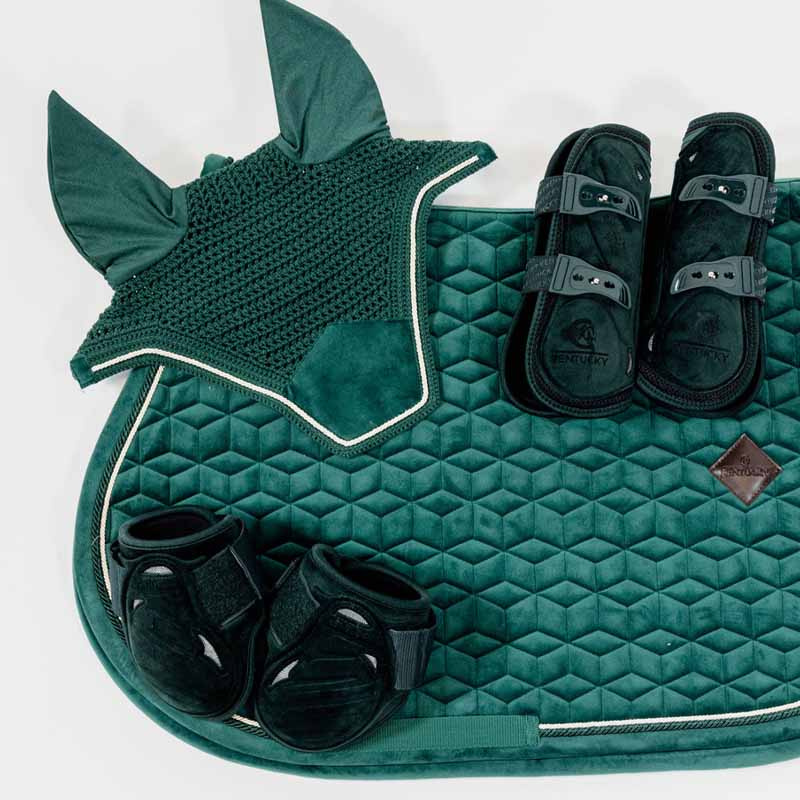 Stryksokker Young Velvet Mørkegrønn