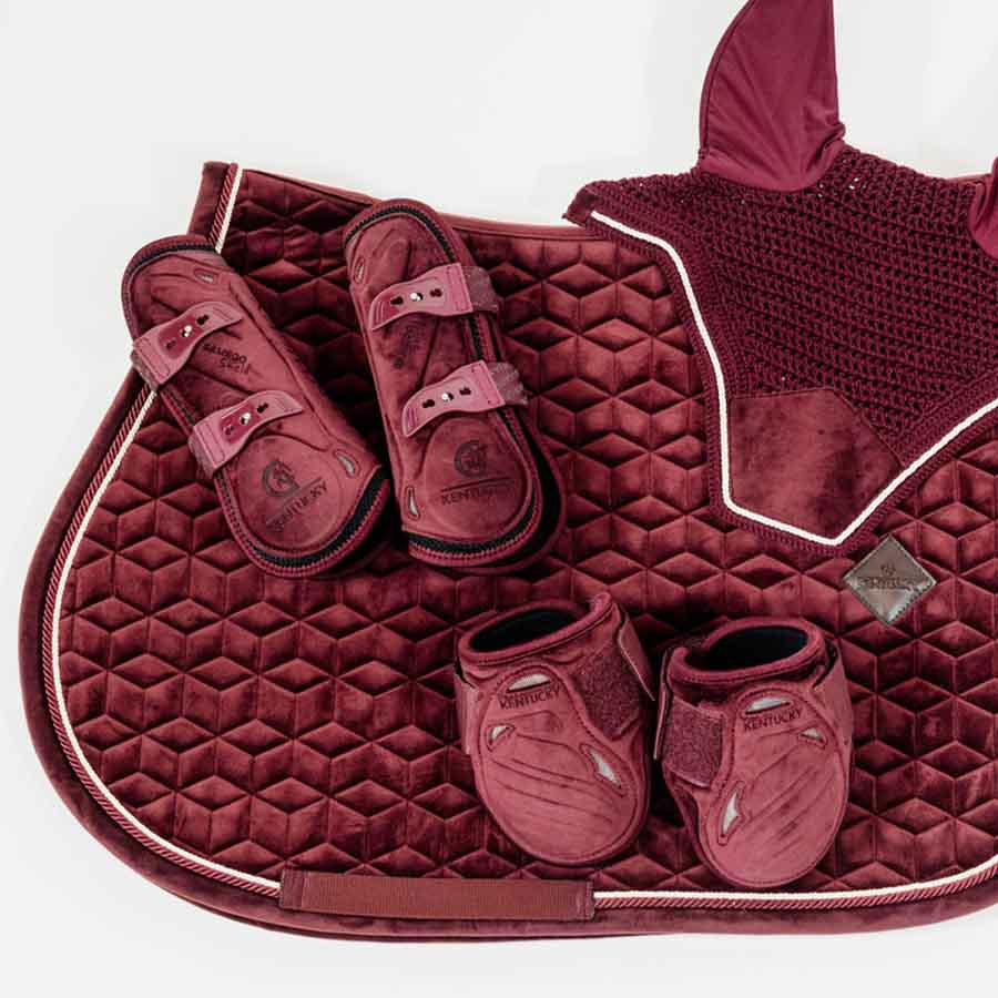 Stryksokker Young Velvet Vinrød