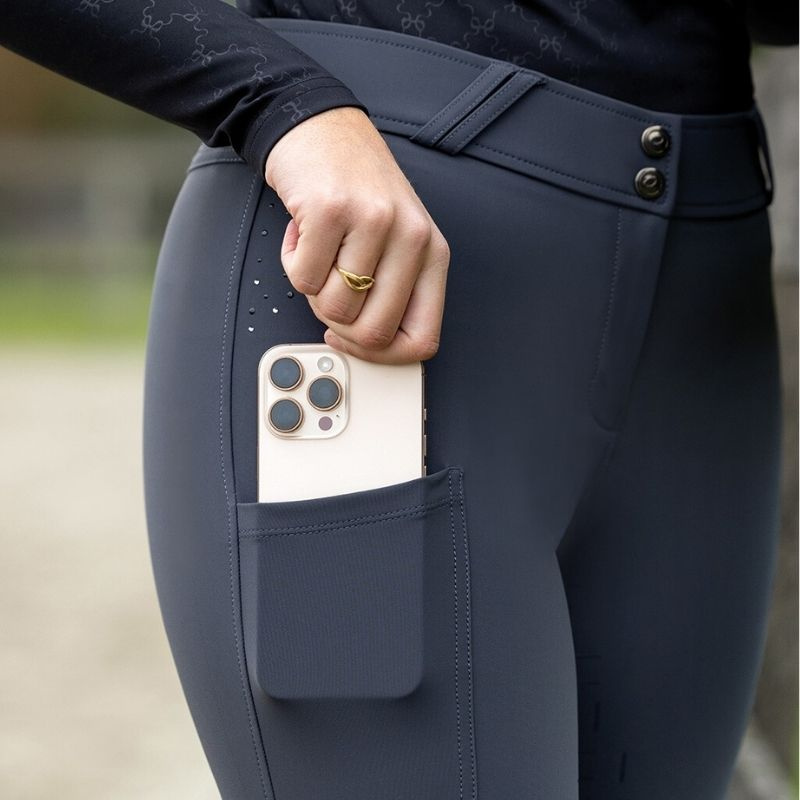 Ridebukse Livora Full Grip Grå