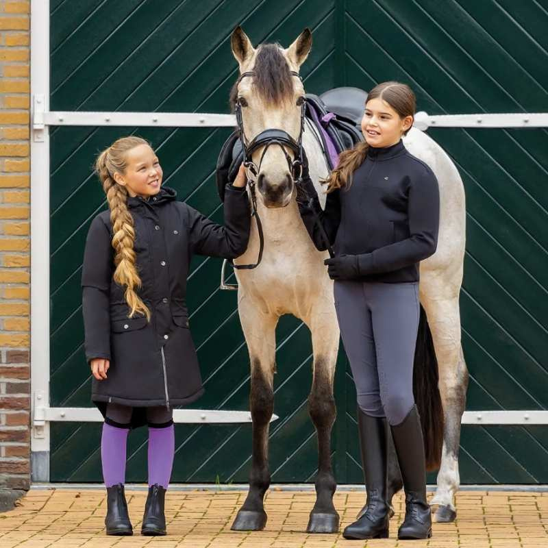 Ridebukse Barn/Junior Livora Full Grip Grå