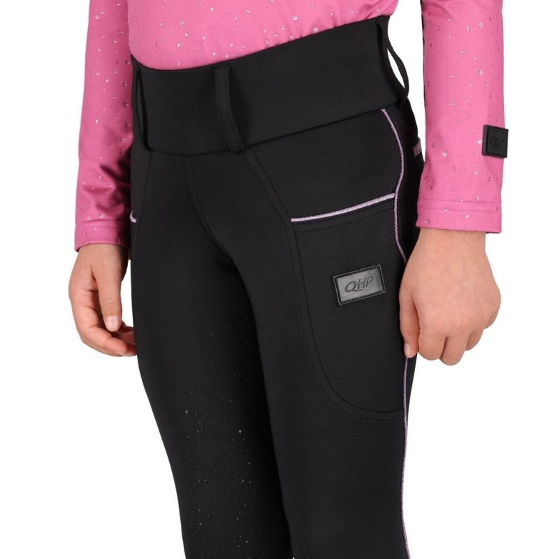 Vinterridetights Barn/Junior Isalyn Full Grip Svart