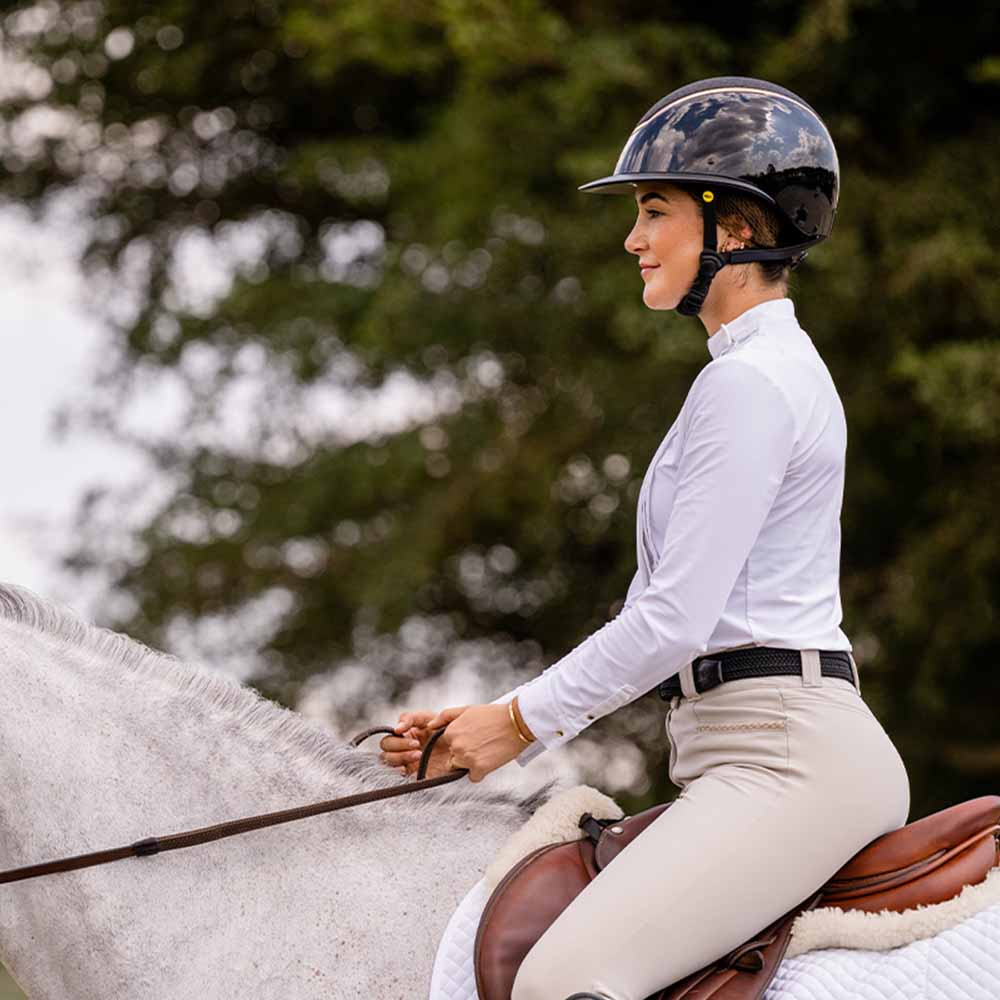 Ridehjelm MIPS Kylo Gloss Glitter Solskjerm Svart/Roségull