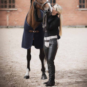 Lange lærchaps Svart