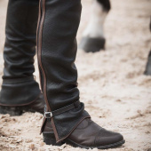 Lange lærchaps Svart Lange lærchaps Svart