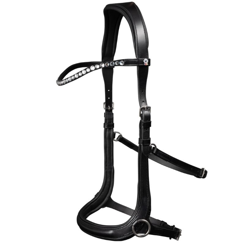 Bittløst Hodelag Sensation X-Line Svart