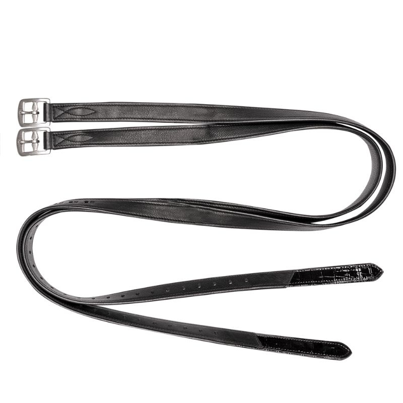 Stigbøylereimer Croco X-Line Svart
