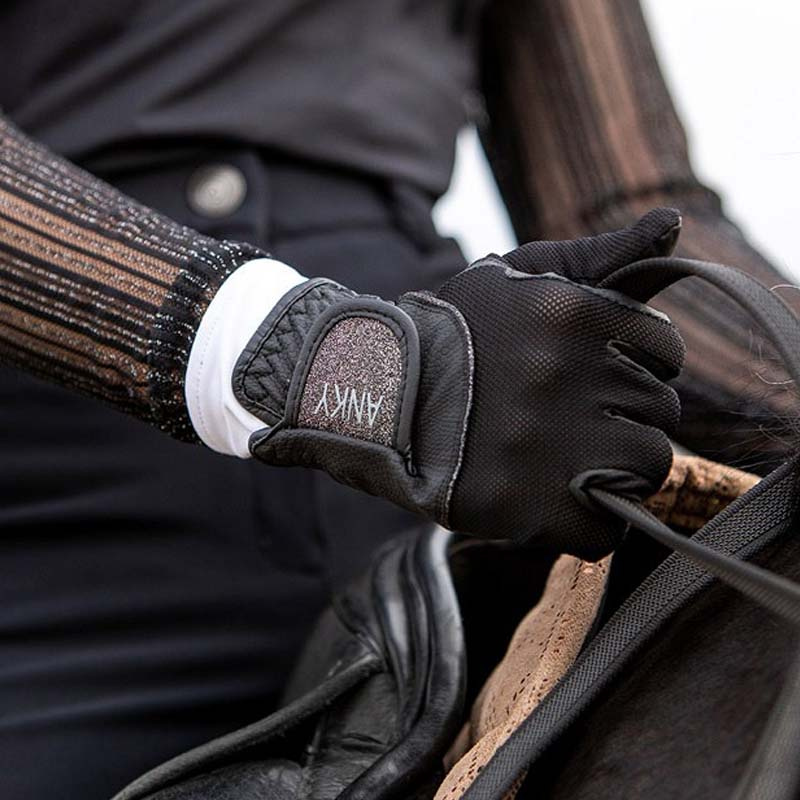 Ridehansker Technical Mesh Svart
