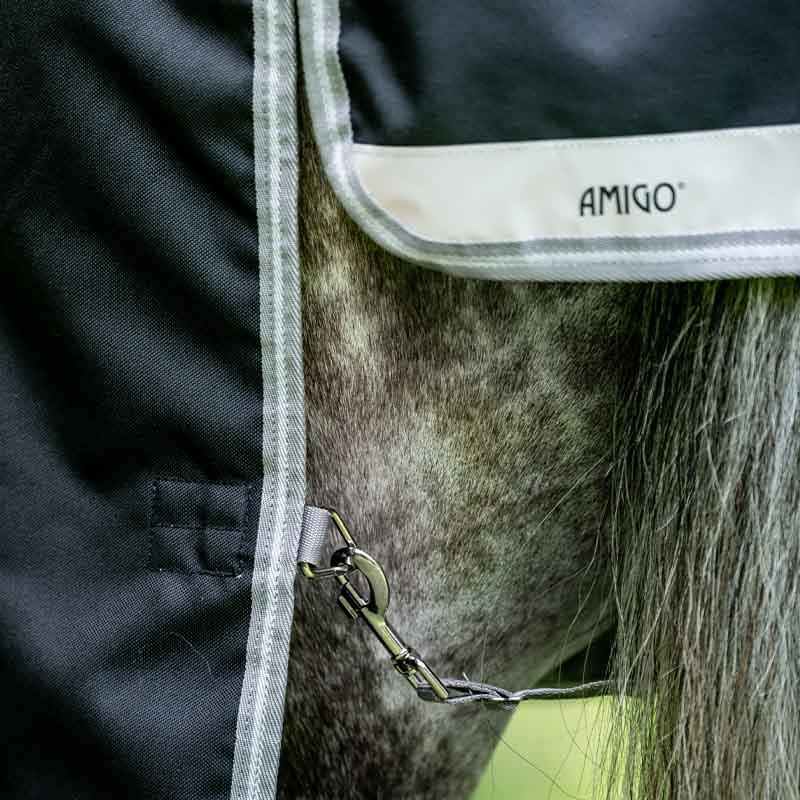 Vinterdekken med Hals Amigo Bravo 12 Plus Bundle (50g+100g+200g) V-Front Svart/Grå