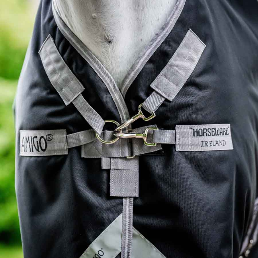 Utedekken med Hals Amigo Bravo 12 Plus 100g Svart/Grå