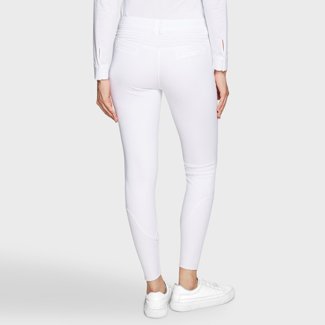 Ridebukse Adele Premium Halvskinn Hvit
