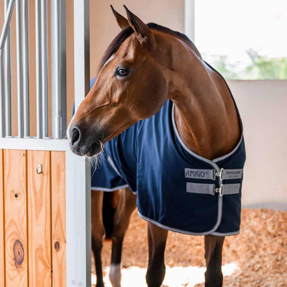 Stalldekken Amigo 0g Marine/Grå/Sølv