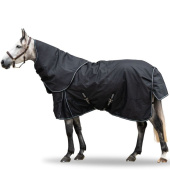 Vinterdekken med Hals Turnout Plus 300g 1200D Svart Vinterdekken med Hals Turnout Plus 300g 1200D Svart