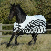Fluedekken Buzz-Off Rain Zebra Avtagbar Hals Fluedekken Buzz-Off Rain Zebra Avtagbar Hals