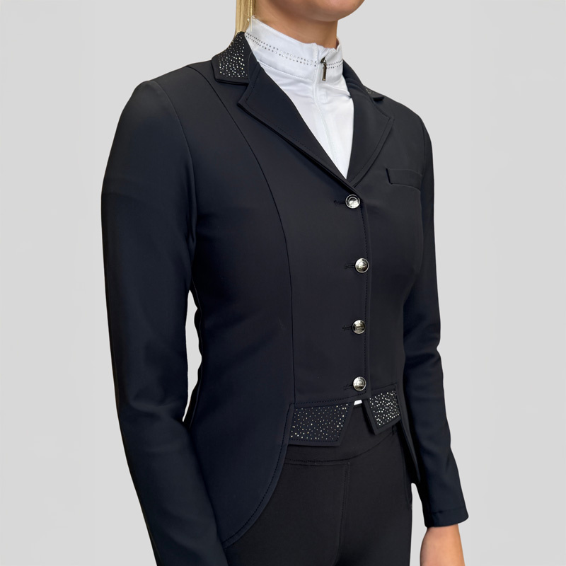 Kort Frakk MoDarla Softshell Gunmetal Crystals Svart