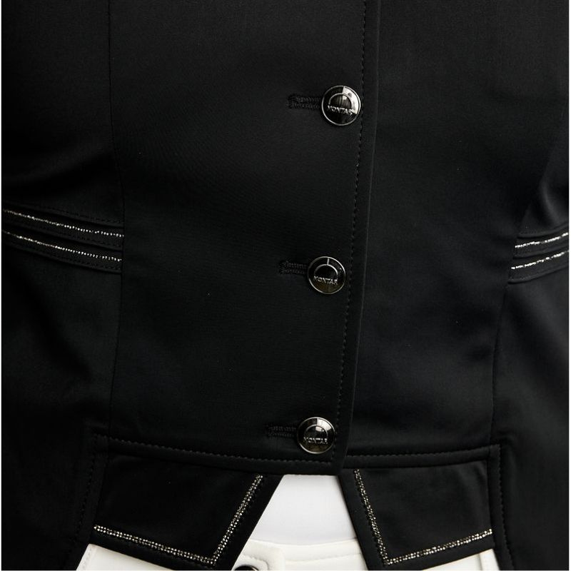 Kort frakk MoKylie Softshell Gun Metal Crystals Svart